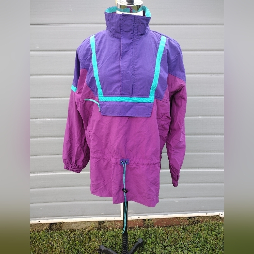 Vintage 1990s L.L. Bean Pullover Color Block Windbreaker Jacket Women's Medium